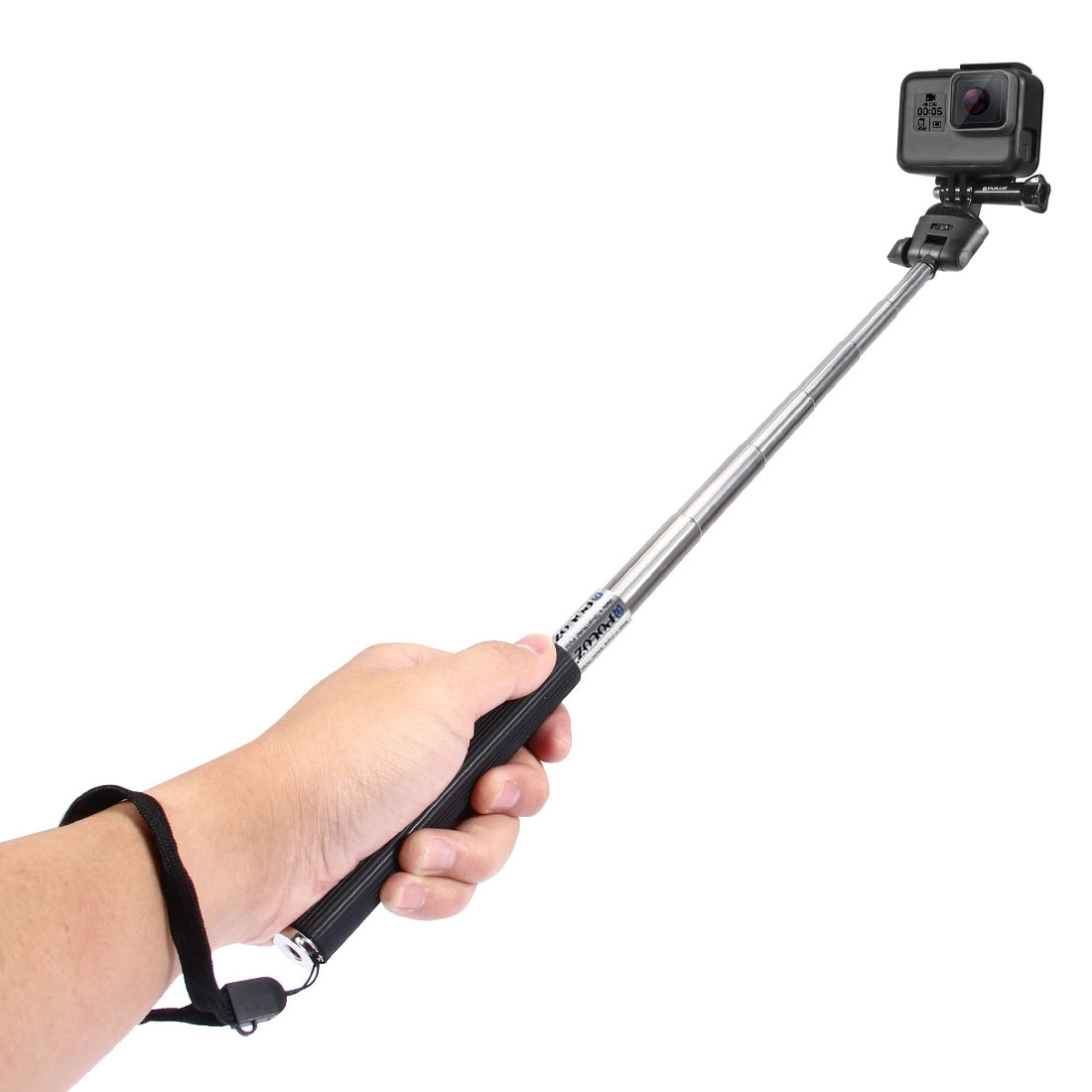 PULUZ-Extendable-Handheld-Selfie-Monopod-for-GoPro,-Insta360,-DJI-and-Other-Action-Cameras,-Length:-22.5-80cm