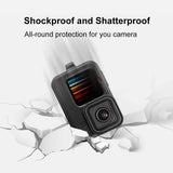 PULUZ-for-GoPro-HERO12-Black-/11-Black-/10-Black-/9-Black-Silicone-Protective-Case-Cover-with-Wrist-Strap-&-Lens-Cover(Black)