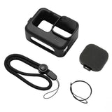 PULUZ-for-GoPro-HERO12-Black-/11-Black-/10-Black-/9-Black-Silicone-Protective-Case-Cover-with-Wrist-Strap-&-Lens-Cover(Black)