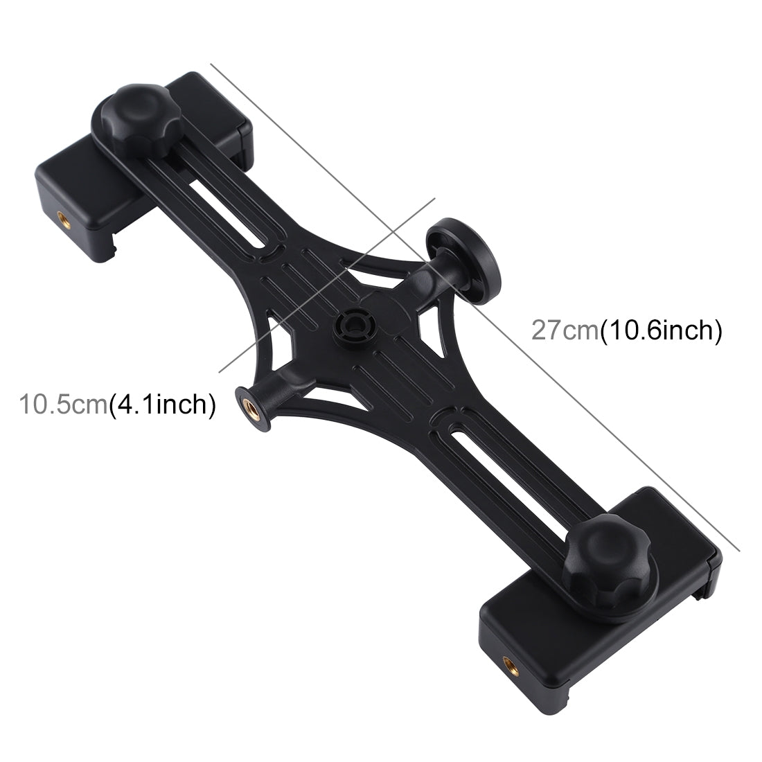 PULUZ-Live-Broadcast-Dual-Phone-Brackets-Horizontal-Holder-for-iPhone,-Galaxy,-Huawei,-Xiaomi,-Sony-and-Other-Smart-Phones(Black)