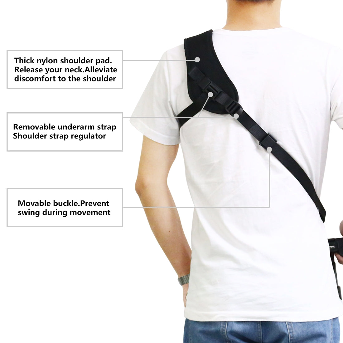 PULUZ-Quick-Release-Anti-Slip-Soft-Pad-Nylon-Breathable-Curved-Camera-Strap-with-Metal-Hook-for-SLR-/-DSLR-Cameras