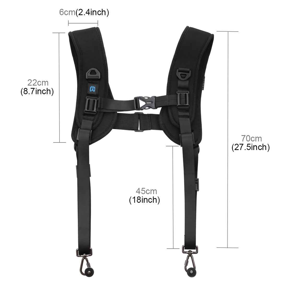 PULUZ-Quick-Release-Double-Shoulder-Harness-Soft-Pad-Decompression-Foam-Strap-Belt-for-DSLR-Digital-Cameras