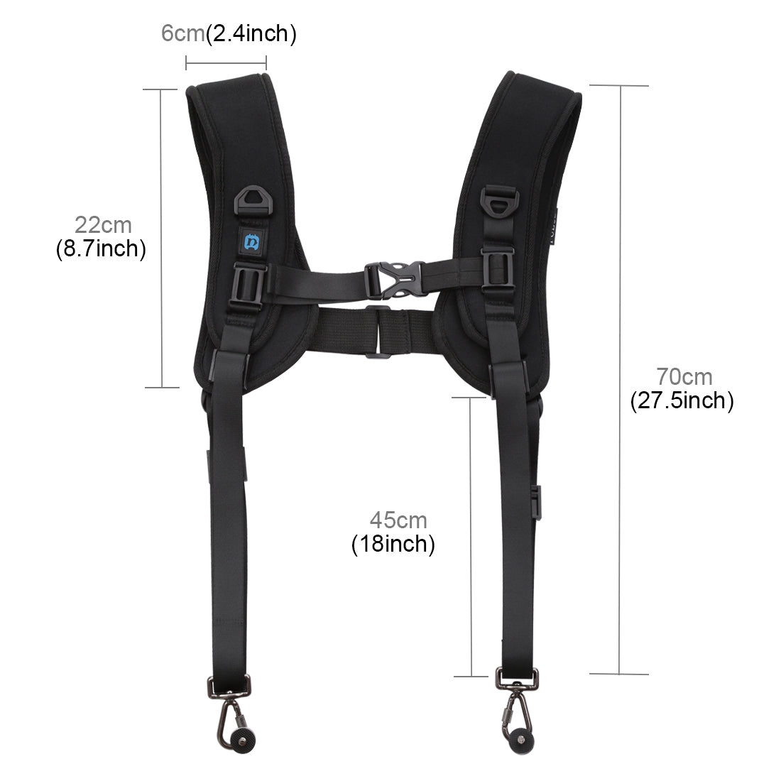 PULUZ-Quick-Release-Double-Shoulder-Harness-Soft-Pad-Decompression-Foam-Strap-Belt-for-DSLR-Digital-Cameras