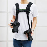 PULUZ-Quick-Release-Double-Shoulder-Harness-Soft-Pad-Decompression-Foam-Strap-Belt-for-DSLR-Digital-Cameras