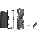 Punk-Armor-2-in-1-PC-+-TPU-Shockproof-Case-with-Invisible-Holder-For-vivo-X60-5G(Grey)