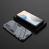 Punk-Armor-2-in-1-PC-+-TPU-Shockproof-Case-with-Invisible-Holder-For-vivo-X60-5G(Grey)