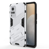 Punk-Armor-2-in-1-PC-+-TPU-Shockproof-Case-with-Invisible-Holder-For-vivo-X60-5G(Silver)