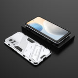 Punk-Armor-2-in-1-PC-+-TPU-Shockproof-Case-with-Invisible-Holder-For-vivo-X60-5G(Silver)