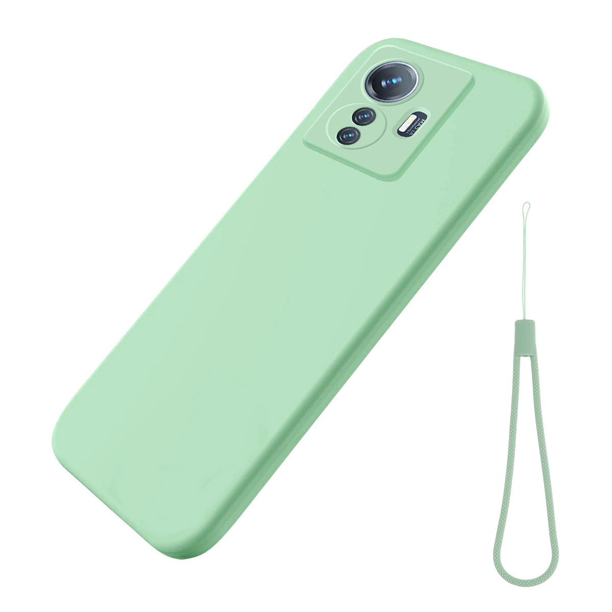 Pure-Color-Liquid-Silicone-Shockproof-Phone-Case-For-vivo-Y77-5G-Global-/-Y77e-/-IQOO-Z6-Lite-5G(Green)