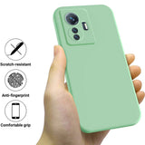 Pure-Color-Liquid-Silicone-Shockproof-Phone-Case-For-vivo-Y77-5G-Global-/-Y77e-/-IQOO-Z6-Lite-5G(Green)