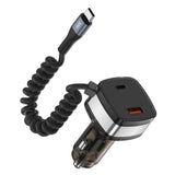 RBS-CC21-90W-USB-A-and-USB-C-/-Type-C-Ports-Car-Charger-with-1.2m-Retractable-Type-C-Cable(Black)