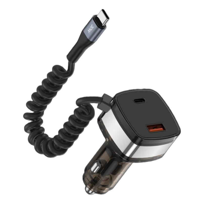 RBS-CC21-90W-USB-A-and-USB-C-/-Type-C-Ports-Car-Charger-with-1.2m-Retractable-Type-C-Cable(Black)