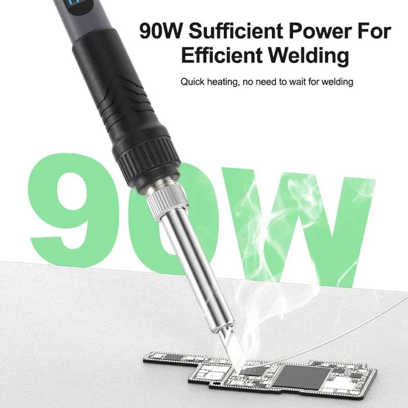 RELIFE-936-90W-High-Power-Internal-Heating-Smart-Digital-Display-Soldering-Iron,-US-Plug