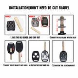 Replacement-Non-embryo-Car-Key-Case-for-HONDA-3-+-1-Button-Car-Keys,-without-Battery