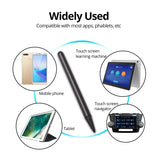 Resistive-Capacitive-Touch-Screen-Precision-Touch-Double-Tip-Stylus-Pen(Silver)