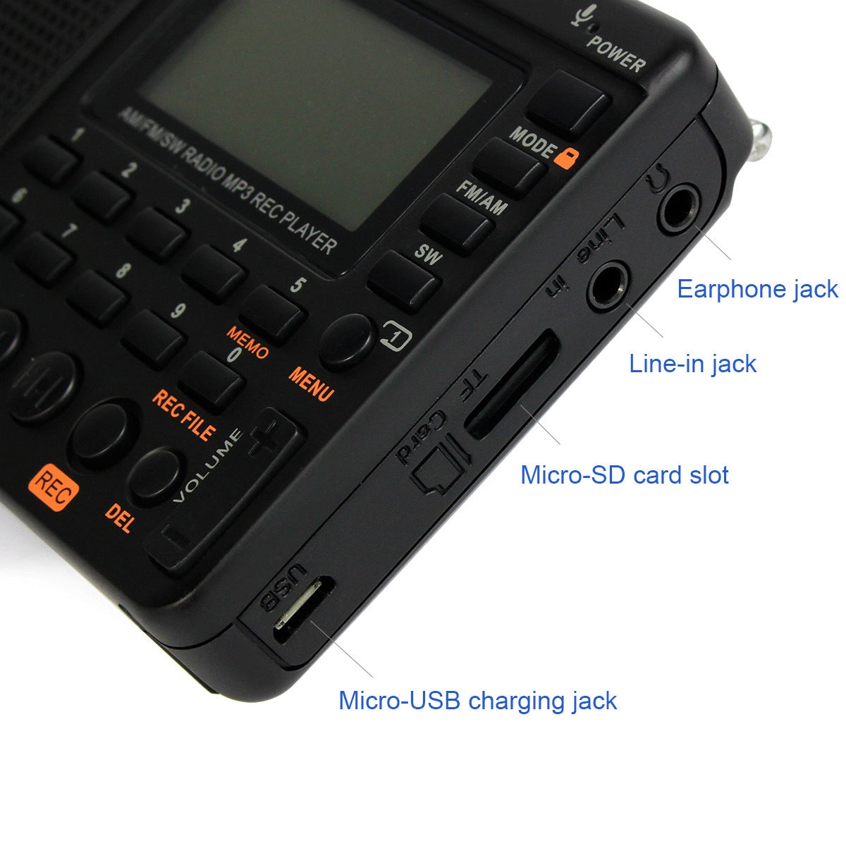 Retekess-V-115-Full-Band-Radio-FM-AM-Portable-MP3-Player(Black)