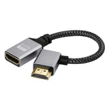 Right-Elbow-HDMI-Male-to-Female-4K-UHD-Extension-Cable-Computer-TV-Adapter,-Length:-20cm