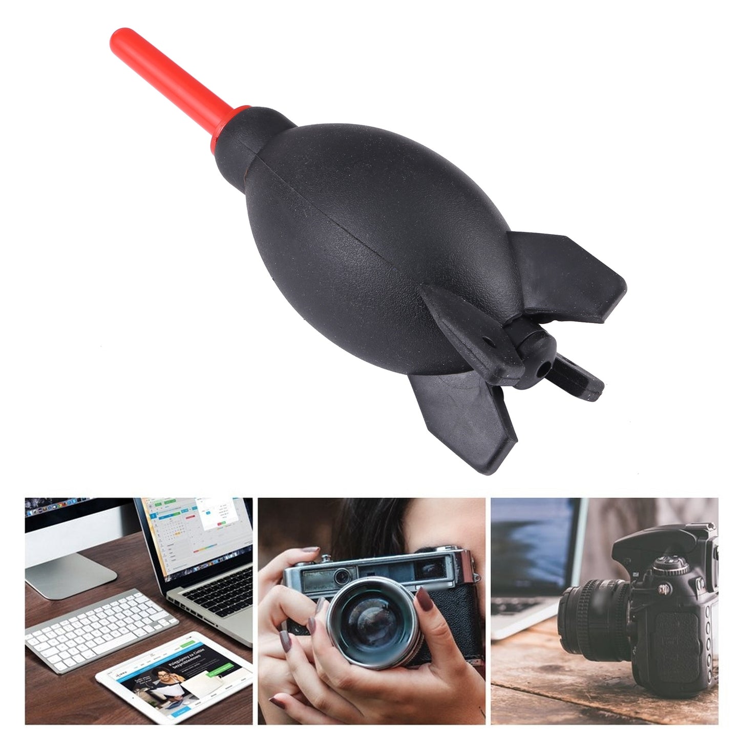 Rocket-Rubber-Dust-Blower-Cleaner-Ball-for-Lens-Filter-Camera-,-CD,-Computers,-Audio-visual-Equipment,-PDAs,-Glasses-and-LCD(Black-Red)