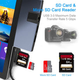 Rocketek-SUR758-6-in-1-USB-3.0-/-4K-HDMI-/-SD-/-TF-HUB-Adapter