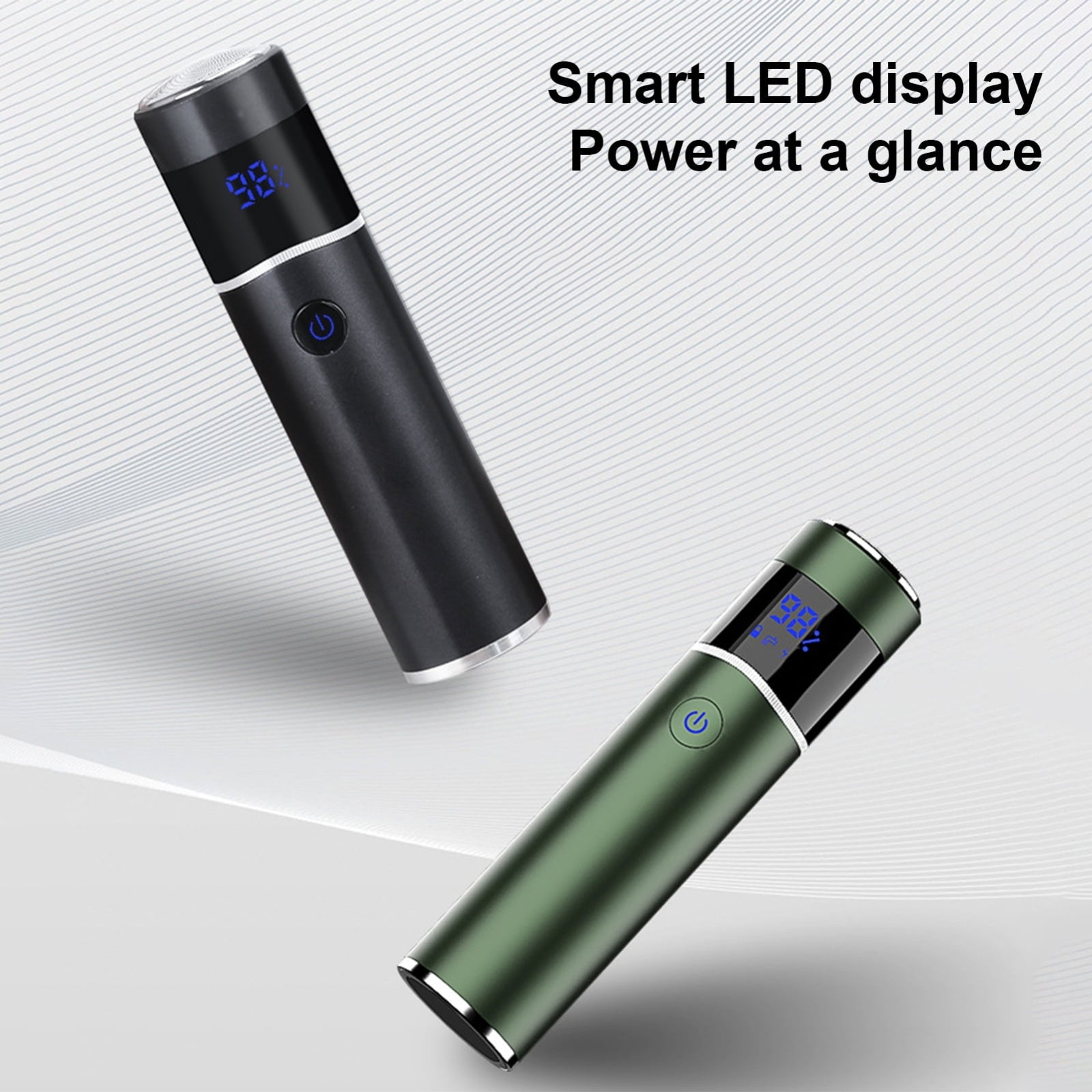 S-1090-IPX7-Waterproof-8D-Portable-LED-Digital-Display-Round-Electric-Shaver(Black)
