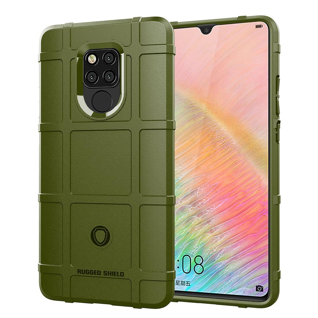 Shockproof-Full-Coverage-Silicone-Case-for-Huawei-Mate-20X-Protector-Cover-(Army-Green)