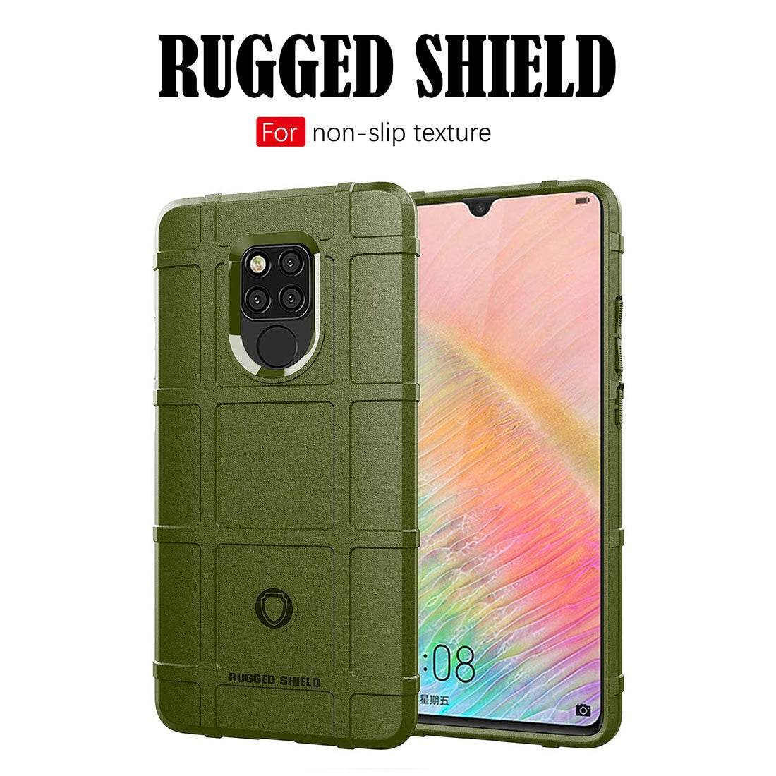 Shockproof-Full-Coverage-Silicone-Case-for-Huawei-Mate-20X-Protector-Cover-(Army-Green)