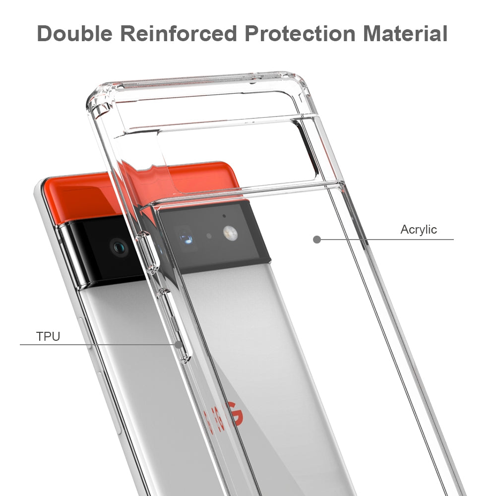 Shockproof-Scratchproof-TPU-+-Acrylic-Protective-Case-For-Google-Pixel-6-Pro(Transparent)