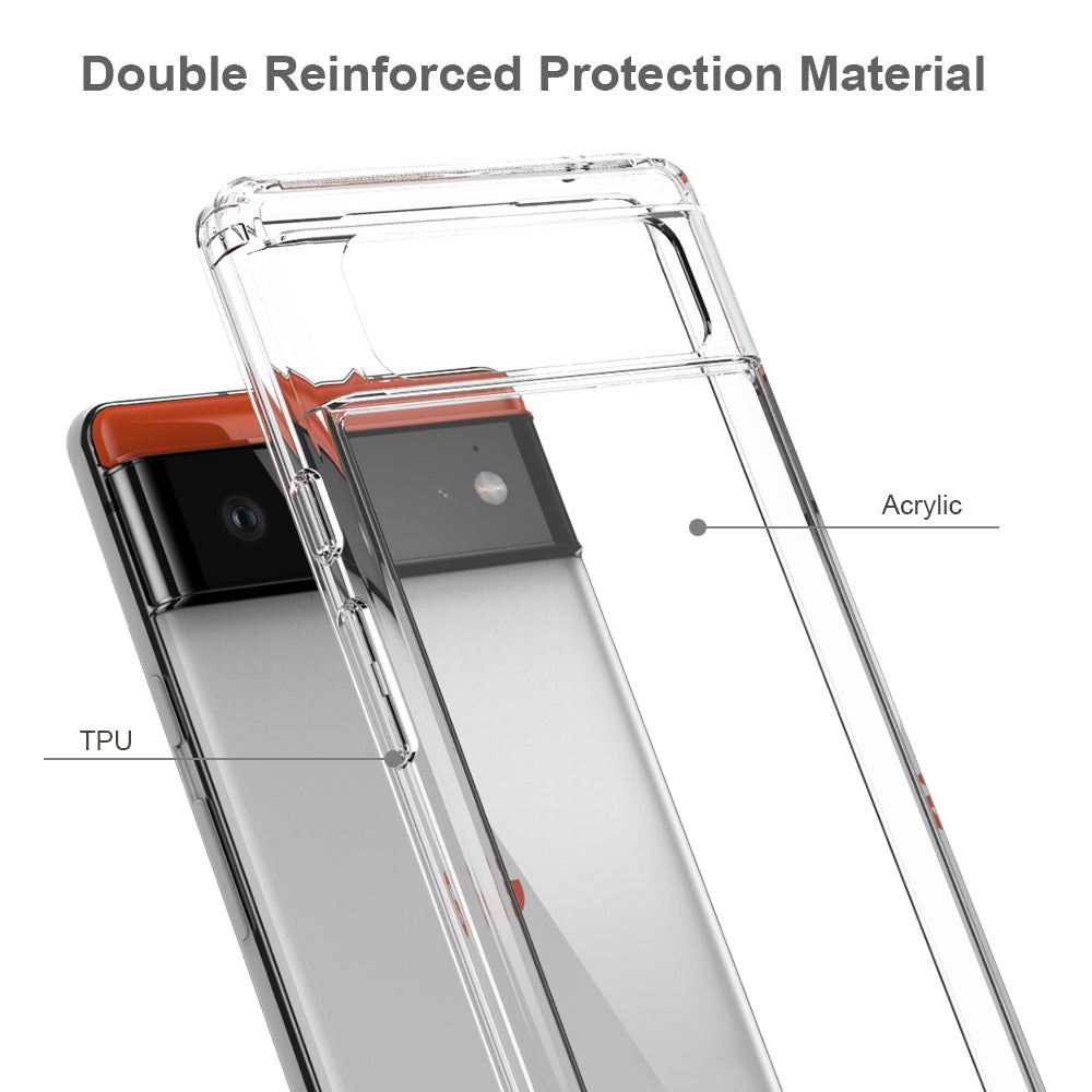 Shockproof-Scratchproof-TPU-+-Acrylic-Protective-Case-For-Google-Pixel-6(Transparent)