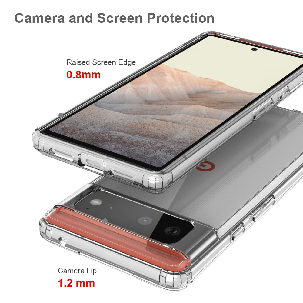 Shockproof-Scratchproof-TPU-+-Acrylic-Protective-Case-For-Google-Pixel-6(Transparent)