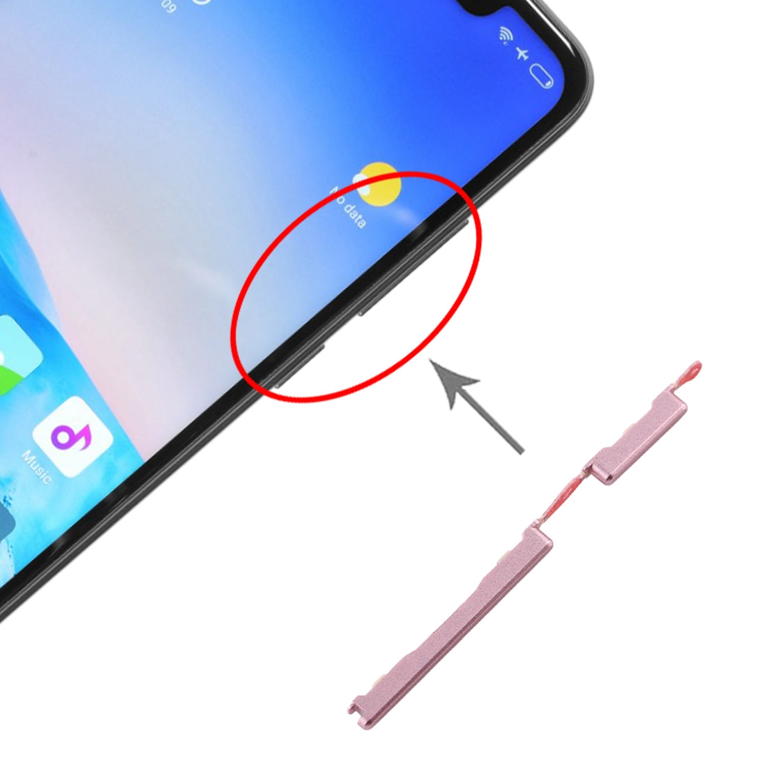 Side-Keys-for-Xiaomi-Redmi-Note-6-Pro(Pink)