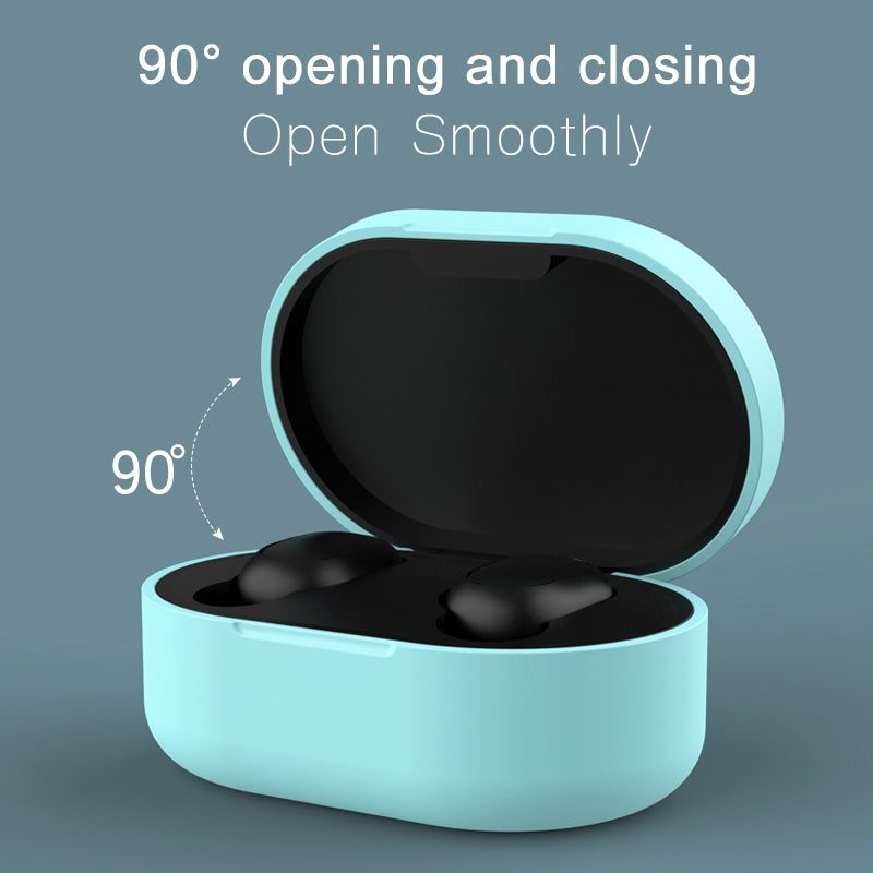 Silicone-Charging-Box-Protective-Case-for-Xiaomi-Redmi-AirDots-/-AirDots-S-/-AirDots-2(Mint-Green)