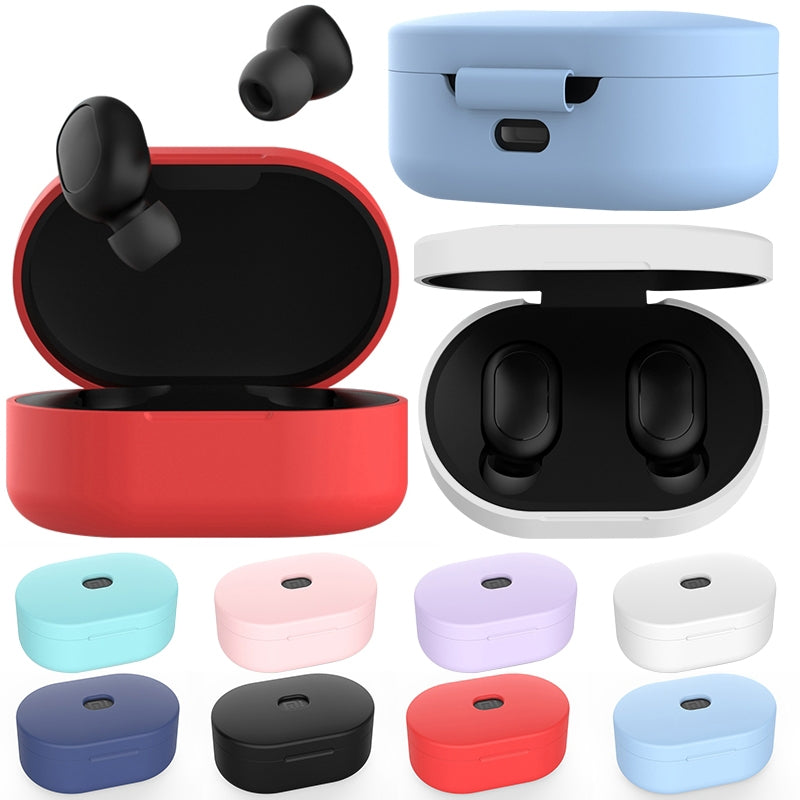 Silicone-Charging-Box-Protective-Case-for-Xiaomi-Redmi-AirDots-/-AirDots-S-/-AirDots-2(Mint-Green)