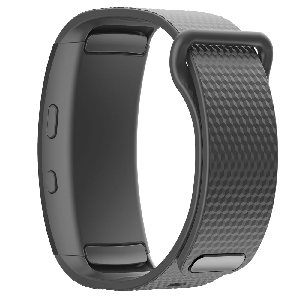 Silicone-Watch-Band-for-Samsung-Gear-Fit2-SM-R360,-Wrist-Strap-Size:126-175mm(Gray)