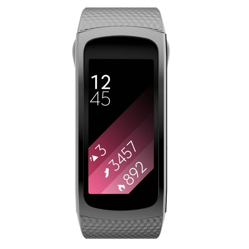 Silicone-Watch-Band-for-Samsung-Gear-Fit2-SM-R360,-Wrist-Strap-Size:126-175mm(Gray)