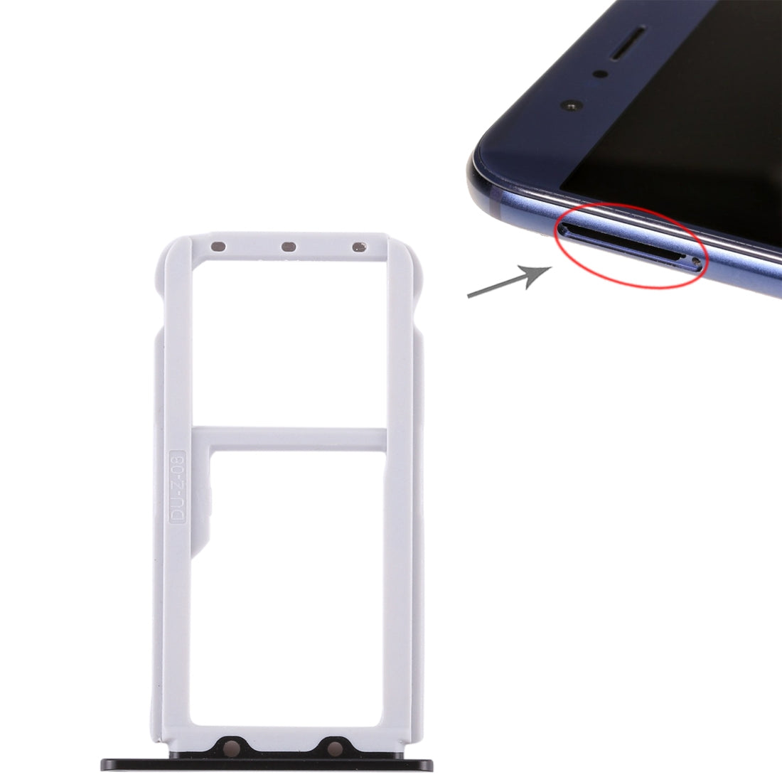 SIM-Card-Tray-+-SIM-Card-Tray-/-Micro-SD-Card-Tray-for-Huawei-Honor-V9-(Black)