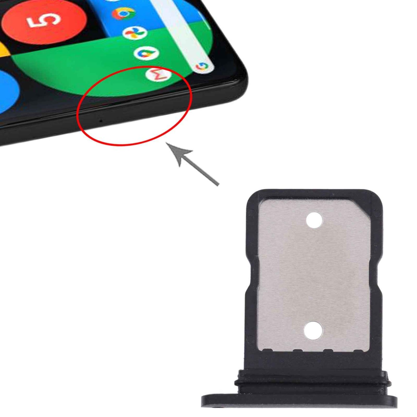 SIM-Card-Tray-for-Google-Pixel-5-(Black)