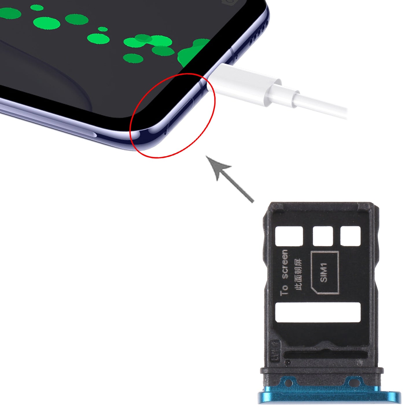 SIM-Card-Tray-+-SIM-Card-Tray-for-Huawei-Nova-7-5G-(Green)
