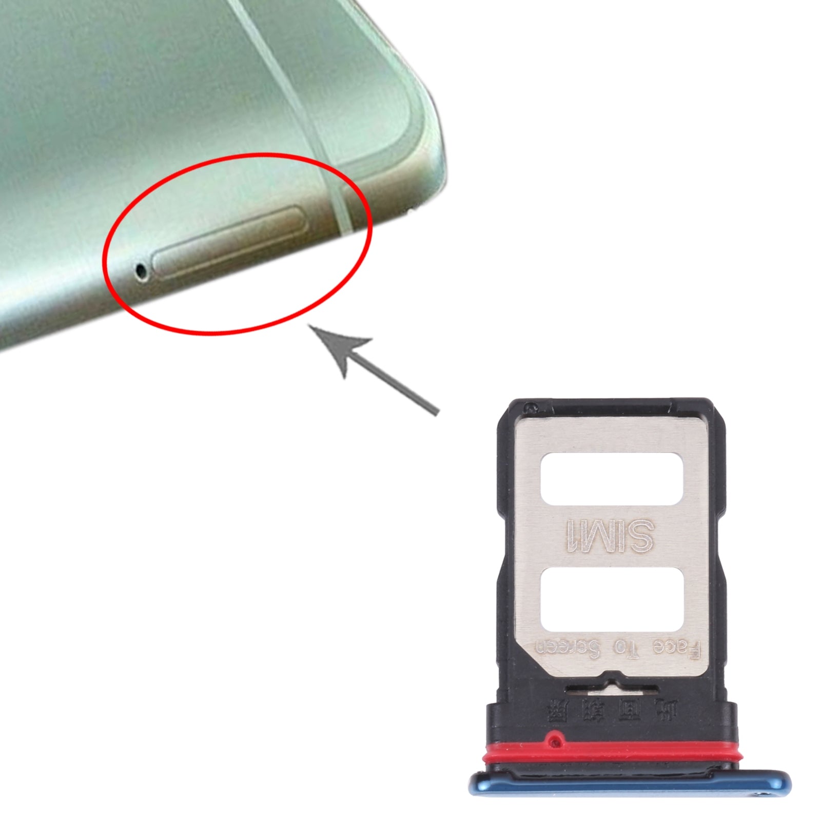 SIM-Card-Tray-+-SIM-Card-Tray-for-Xiaomi-Redmi-K40-Pro-/-Redmi-K40-/-Redmi-K40-Pro+-/-Poco-F3-/-Mi-11i-/-Mi-11X-/-Mi-11X-Pro(Blue)