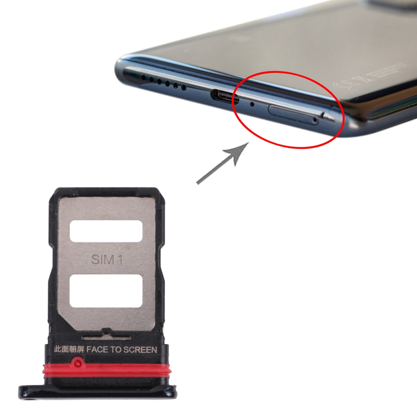 SIM-Card-Tray-+-SIM-Card-Tray-for-Xiaomi-Mi-11T-/-11T-Pro-21081111RG(Black)