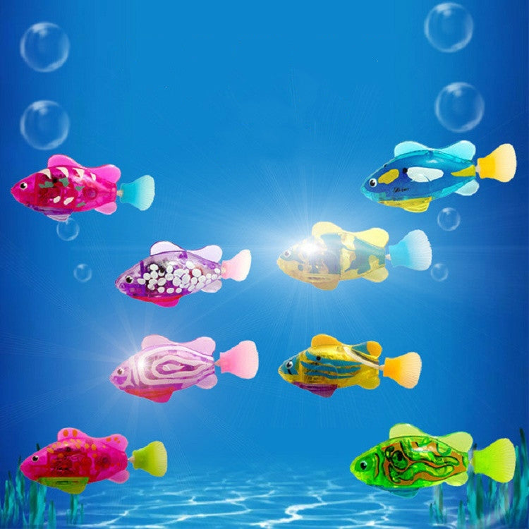 Simulation-Electric-Fish-Babies-Shower-Toy-with-Swimming-&-Lighting-Function(Color-Random-Delivery)