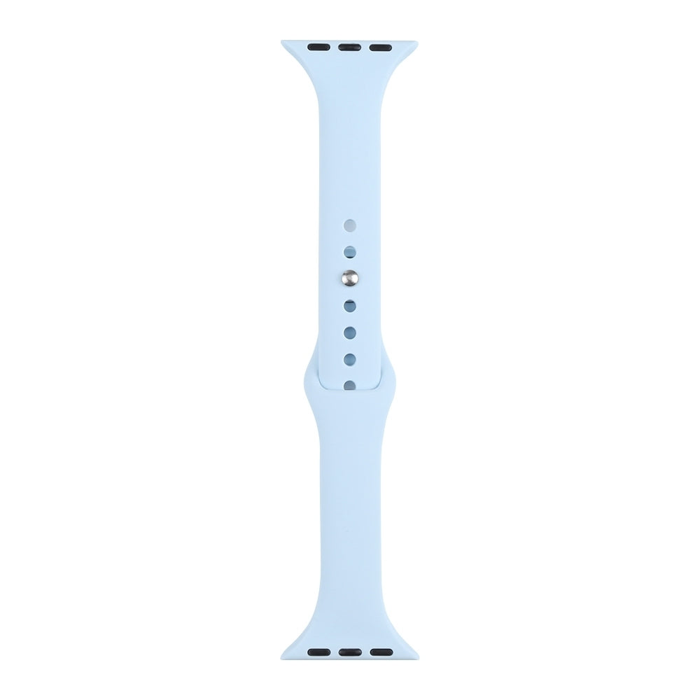 Slimming-Silicone-Watch-Band-For-Apple-Watch-Series-9&8&7-41mm-/-SE-3&SE-2&6&SE&5&4-40mm-/-3&2&1-38mm(Starlight)