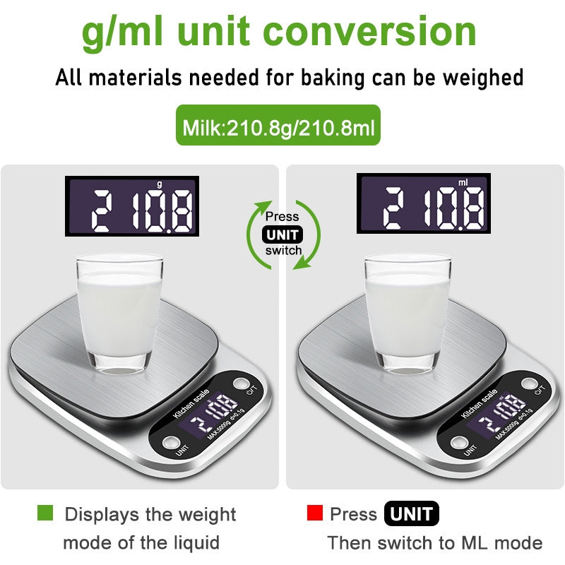 Small-Multifunctional-Kitchen-High-Precision-Electronic-Scale-LCD-Digital-Display-Food-Scale,-Model:-10kg/-1g