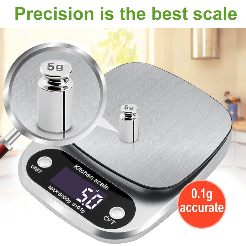 Small-Multifunctional-Kitchen-High-Precision-Electronic-Scale-LCD-Digital-Display-Food-Scale,-Model:-10kg/-1g