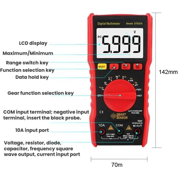 SMART-SENSOR-High-Precision-Multifunctional-Portable-Automatic-Digital-Multimeter