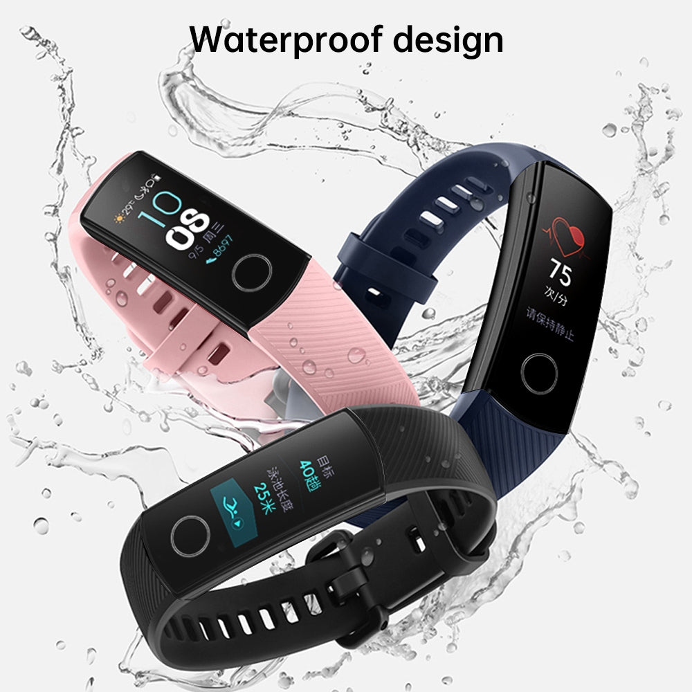 Smart-Watch-Silicone-Watch-Band-for-Huawei-Honor-Band-4-/-Band-5(Pink)