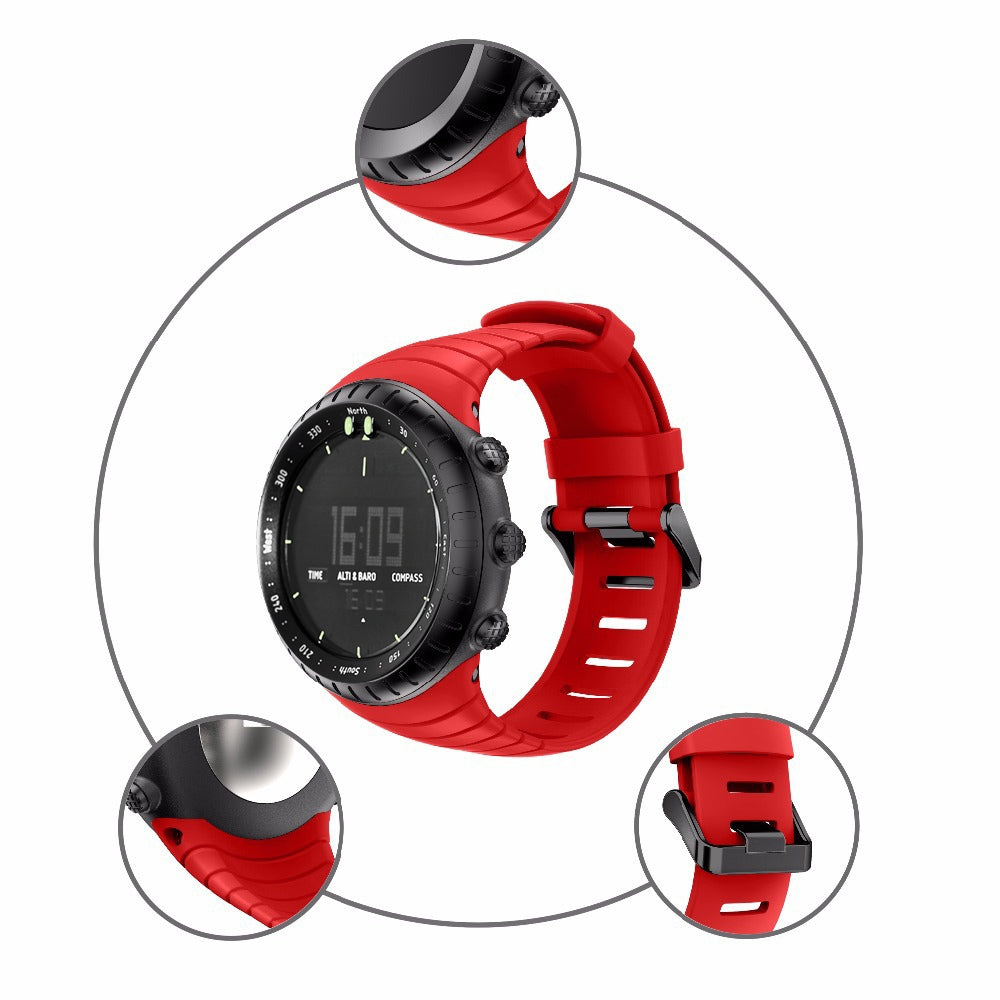Smart-Watch-Silicone-Watch-Band-for-Suunto-Core(Red)