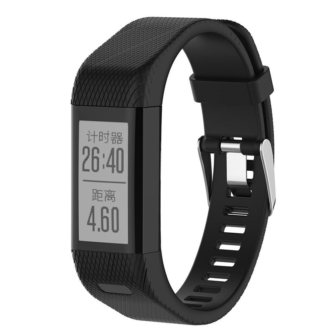 Smart-Watch-Silicone-Watch-Band-for-Garmin-Vivosmart-HR+(Black)