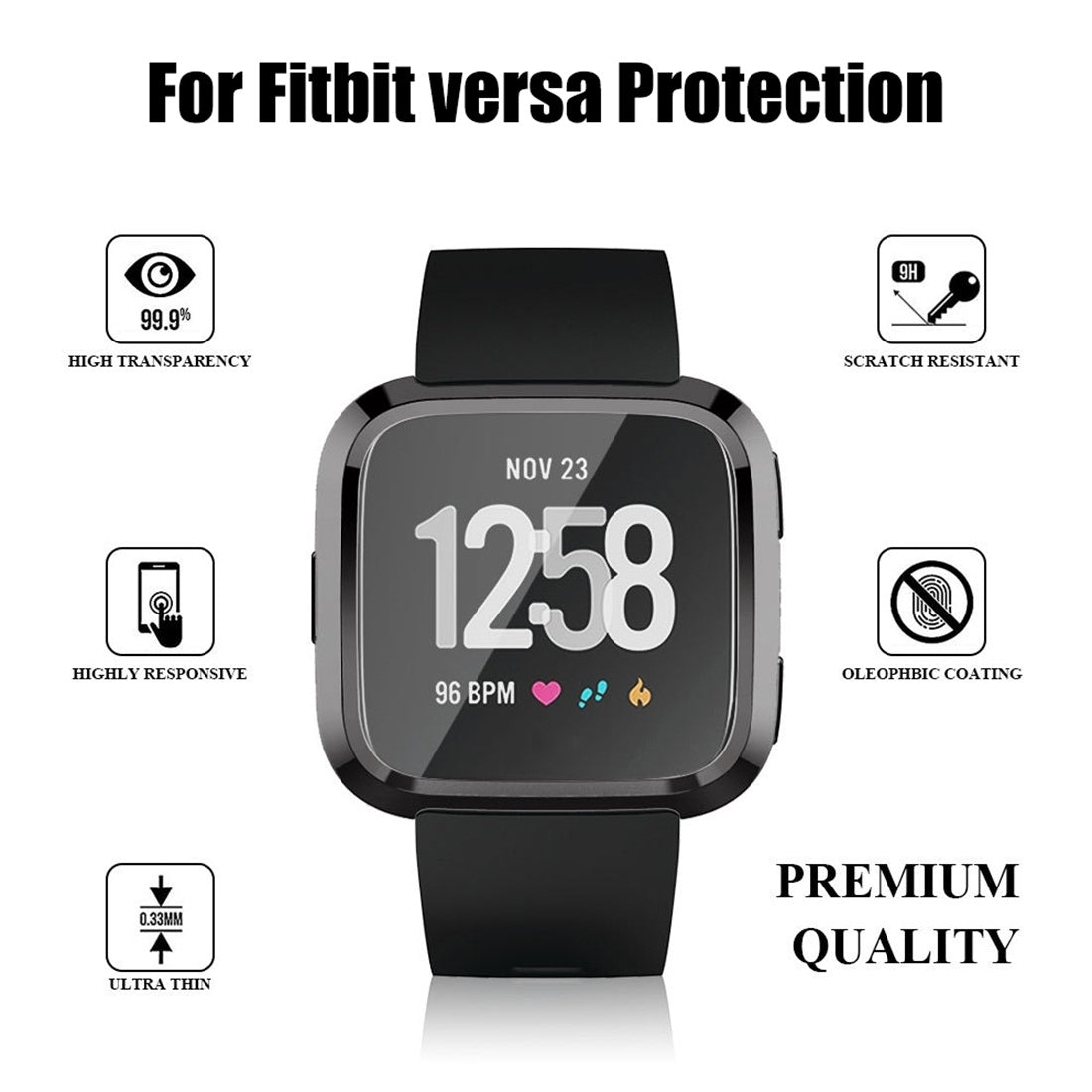 Smart-Watch-Soft-TPU-Protective-Case-for-Fitbit-Versa(Transparent)