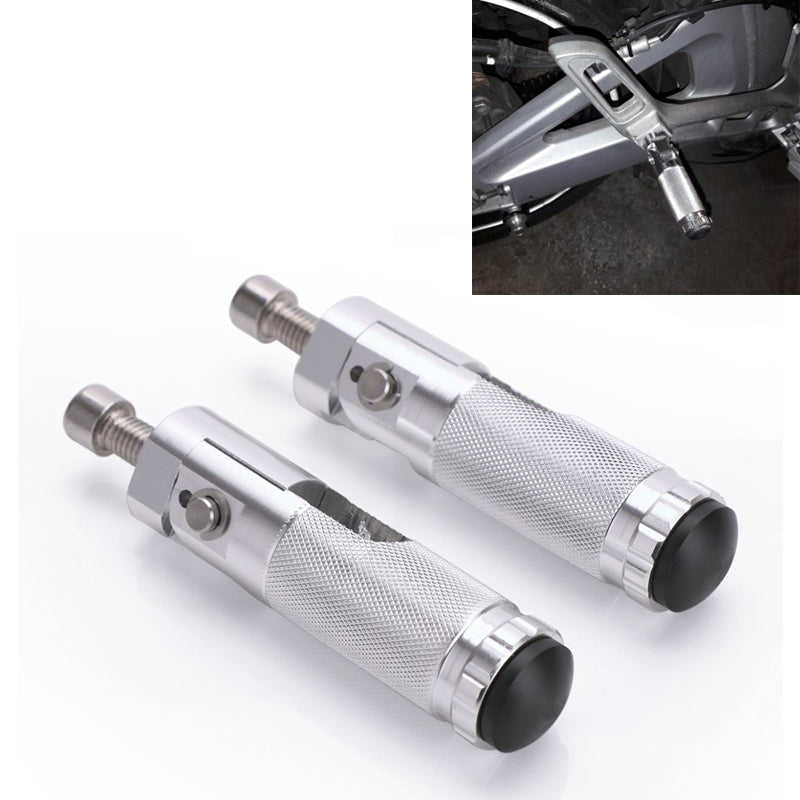 Speedpark-1-Pair-Universal-Folding-Footrests-Footpegs-Foot-Rests-Pegs-Rear-Pedals-Set-8mm-Install-Bolts-(Silver)