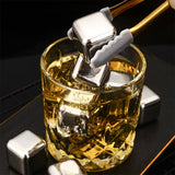 Stainless-Steel-Chilling-Reusable-Ice-Cubes-for-Whiskey,-Vodka,-Liqueurs